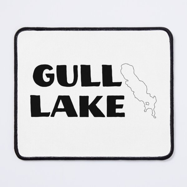Item preview, Gull Lake Retro Text and Lake Outline - Black Text designed and sold by hickorycorners.