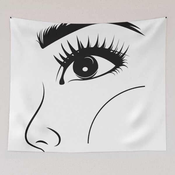 Item preview, Female profile minimalist graphic design art print designed and sold by dcrc.