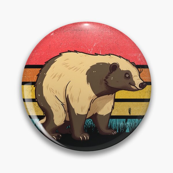 Aperçu de l'œuvre Honey Badger Vintage Retro Sunset créée et vendue par rafaeltto.