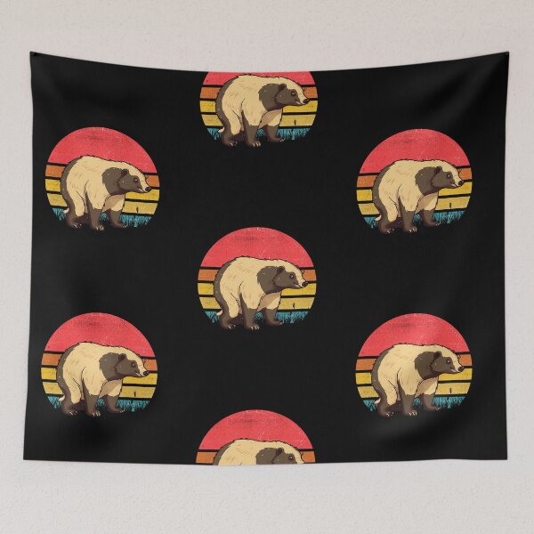 Artikelvorschau, Honey Badger Vintage Retro Sunset entworfen und verkauft von rafaeltto.