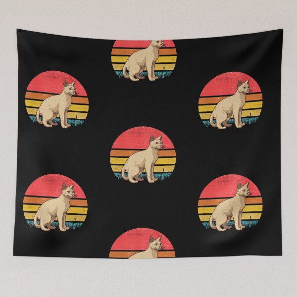 Item preview, Javanese Cat Vintage Retro Sunset designed and sold by rafaeltto.