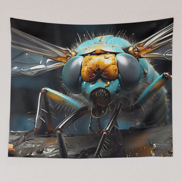 Item preview, "The Elegant Unexpected: Blue Fly in the Wind" designed and sold by Art-Vortex-fr.