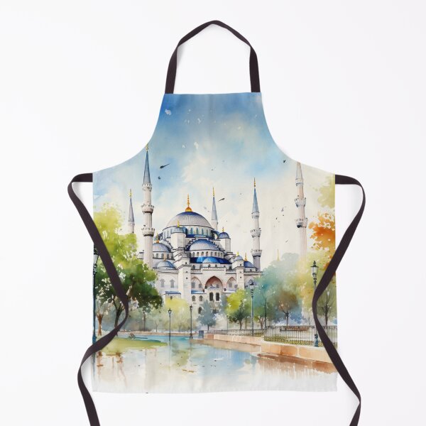 Item preview, A Watercolor Design of the Blue Mosque in Istanbul - Turkey designed and sold by Sketch-Shack.