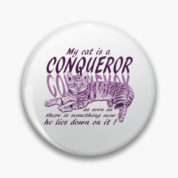 Item preview, Conquering cat - purple colorized version, text in english designed and sold by SylvieG18.