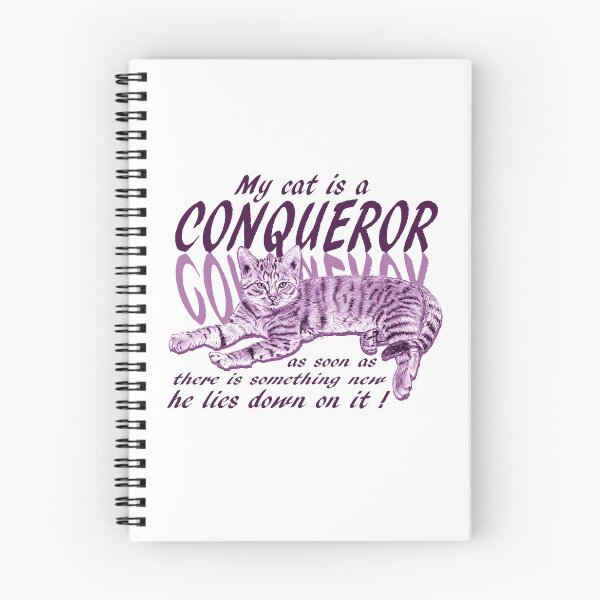 Item preview, Conquering cat - purple colorized version, text in english designed and sold by SylvieG18.