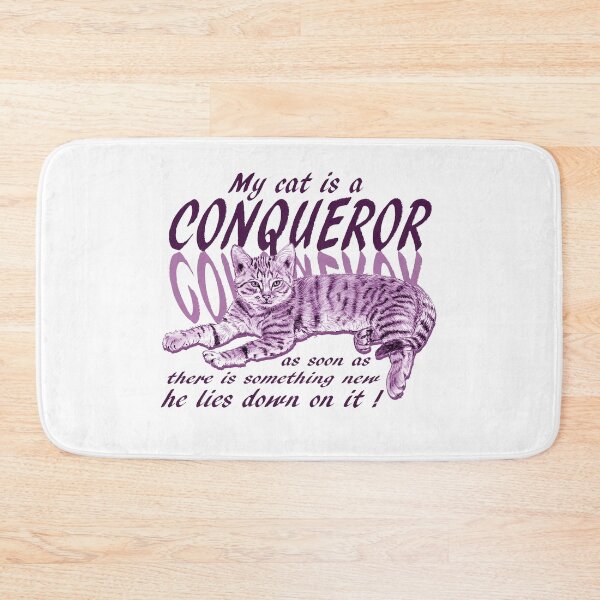 Item preview, Conquering cat - purple colorized version, text in english designed and sold by SylvieG18.