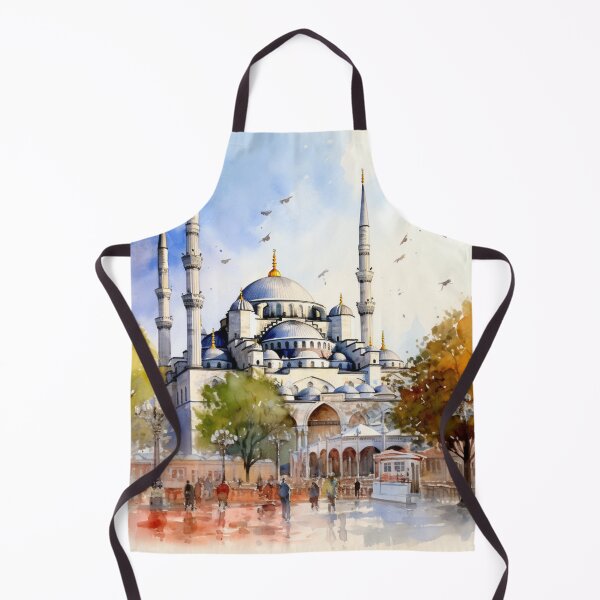 Item preview, A Watercolor Design of the Sultan Ahmed Mosque in Istanbul - Turkey designed and sold by Sketch-Shack.