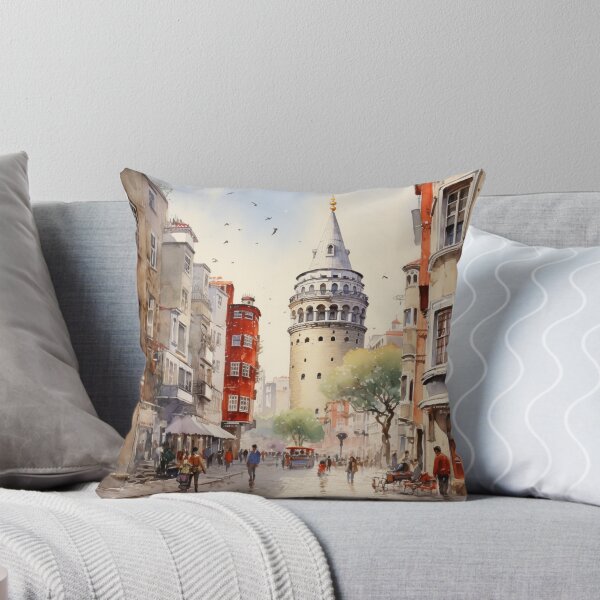 Item preview, A Watercolor Design of the Galata Tower in Istanbul - Turkey designed and sold by Sketch-Shack.