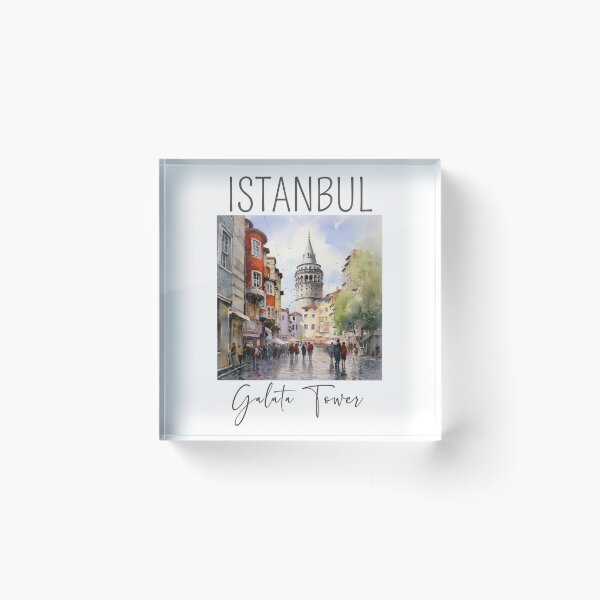 Item preview, A Watercolor Design of the Galata Tower in Istanbul - Turkey designed and sold by Sketch-Shack.