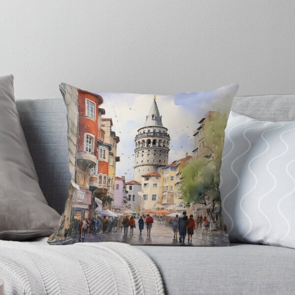 Item preview, A Watercolor Design of the Galata Tower in Istanbul - Turkey designed and sold by Sketch-Shack.