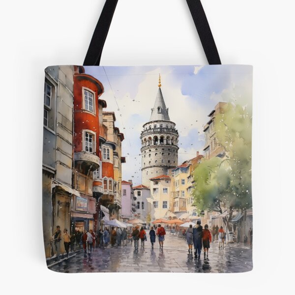 Item preview, A Watercolor Design of the Galata Tower in Istanbul - Turkey designed and sold by Sketch-Shack.