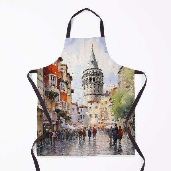 Item preview, A Watercolor Design of the Galata Tower in Istanbul - Turkey designed and sold by Sketch-Shack.