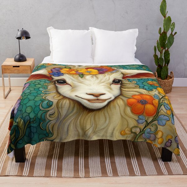 Item preview, Sweet Smiling Baby Goat, Flowers In Her Hair designed and sold by Glimmersmith.