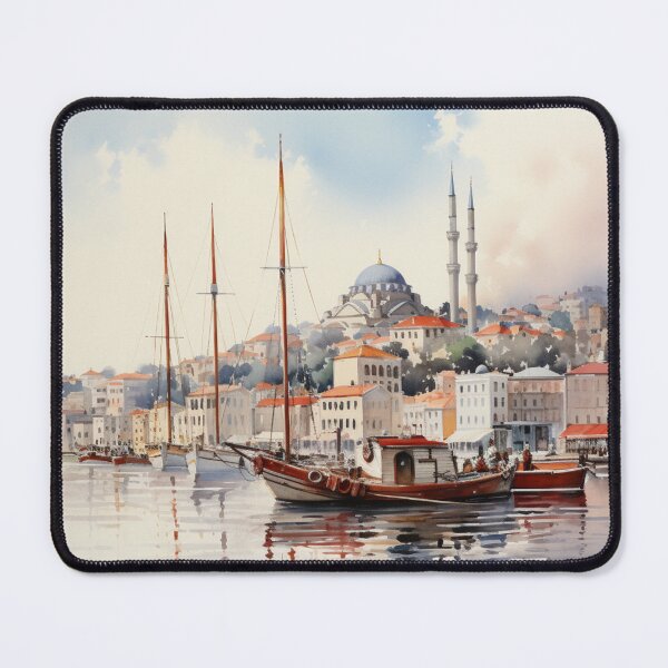 Item preview, A Watercolor Design of the Bosphorus Strait in Istanbul - Turkey designed and sold by Sketch-Shack.