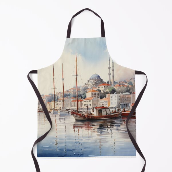 Item preview, A Watercolor Design of the Bosphorus Strait in Istanbul - Turkey designed and sold by Sketch-Shack.