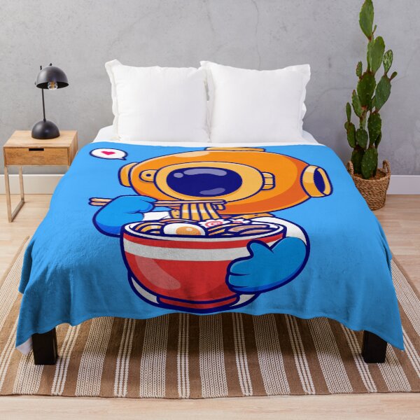 Item preview, Cute Diver Enjoying Ramen Noodles: Cartoon Vector Icon designed and sold by hjian8219.