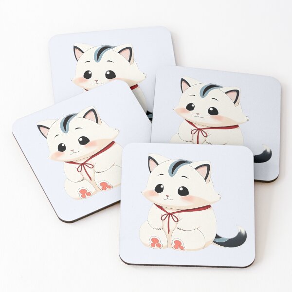 Item preview, Adorable White Cat with Black Stripe designed and sold by RobotWear.