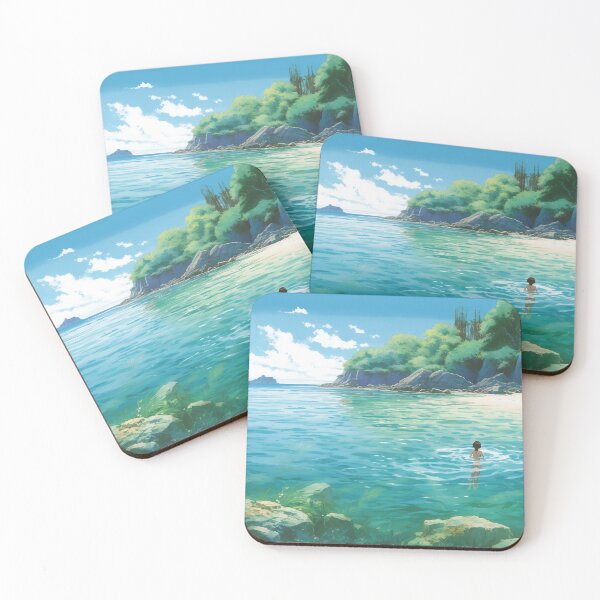 Item preview, secluded beach designed and sold by vintageteahouse.