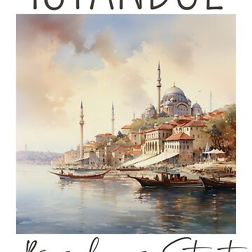 A Watercolor Design Of The Bosphorus Strait In Istanbul Turkey   Raf,360x360,075,t,fafafa Ca443f4786 