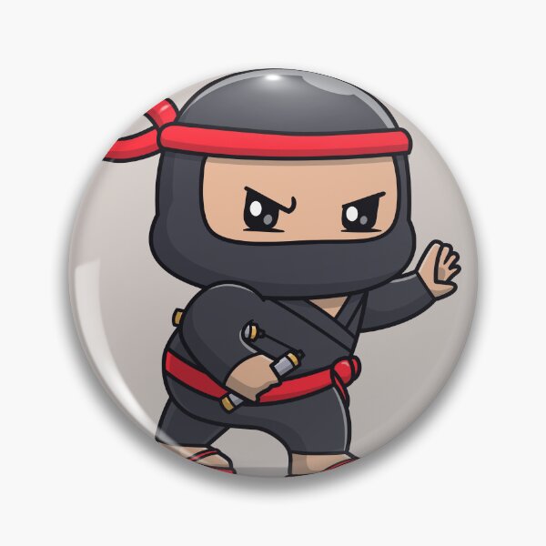 Item preview, Cute Ninja with Double Stick: Cartoon Vector Icon designed and sold by hjian8219.