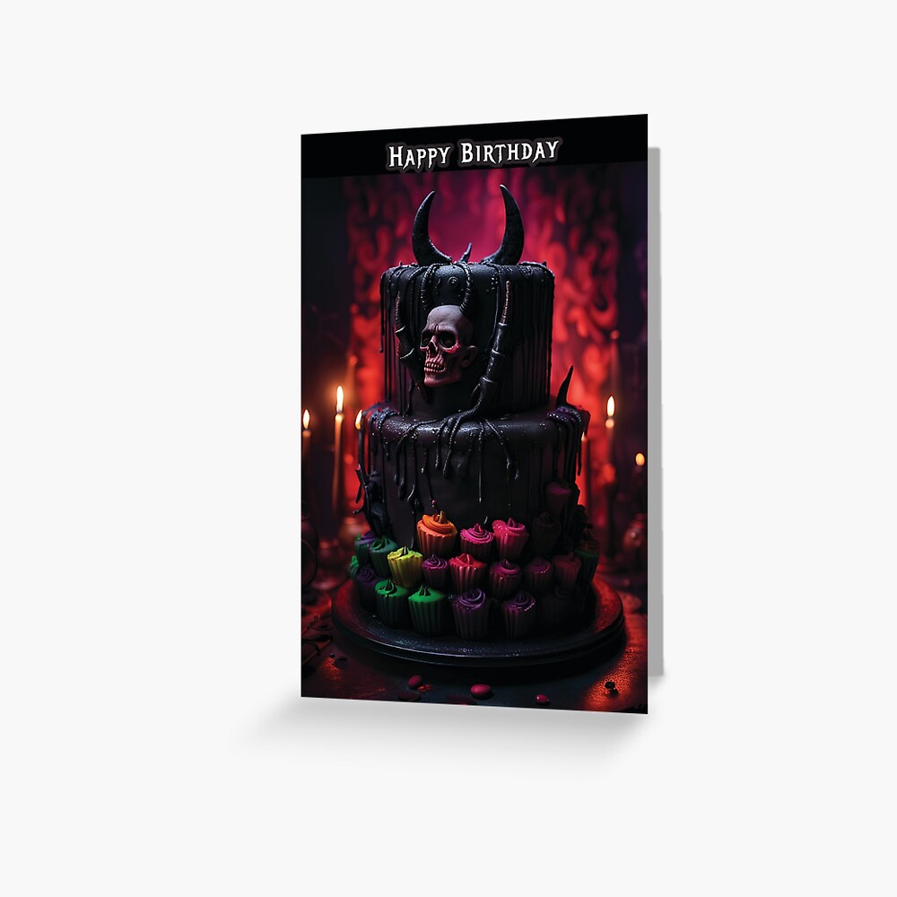 Gothic Cake - Happy Birthday | Greeting Card