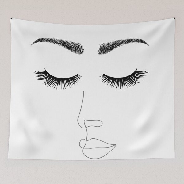 Item preview, Graphic design of female face outline art print designed and sold by dcrc.