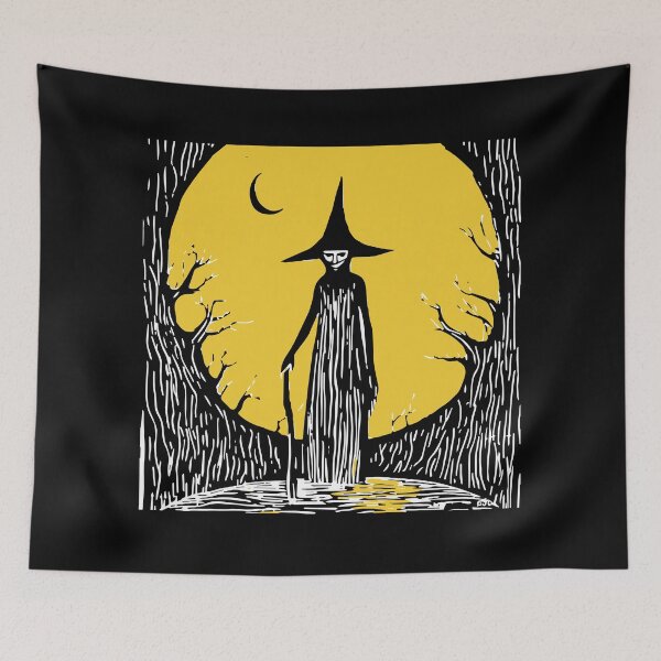 Item preview, Linocut Witch designed and sold by Texterns.