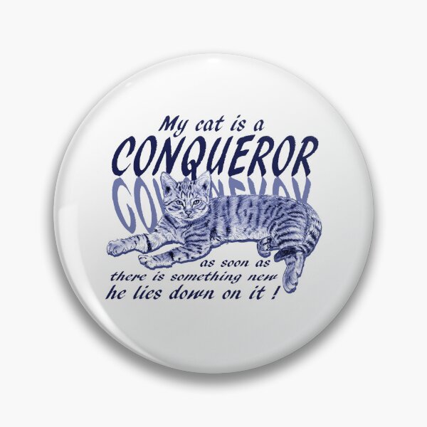 Item preview, Conquering cat - blue colorized version, text in english designed and sold by SylvieG18.