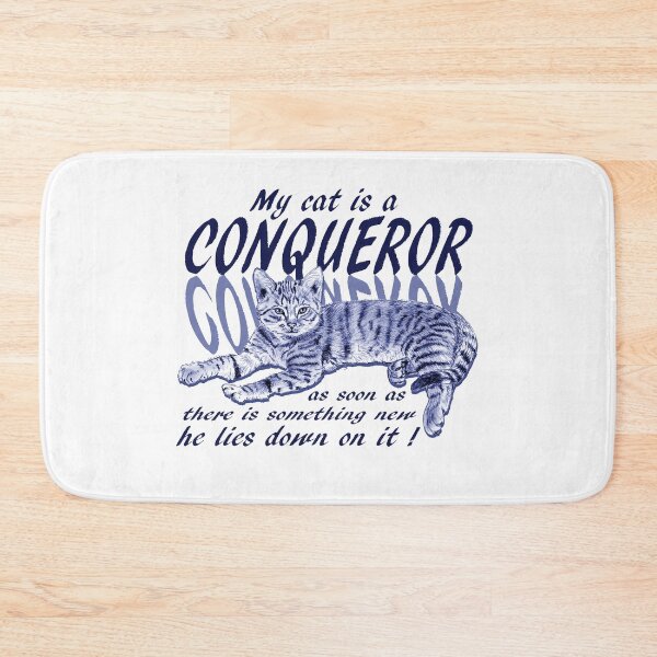 Item preview, Conquering cat - blue colorized version, text in english designed and sold by SylvieG18.