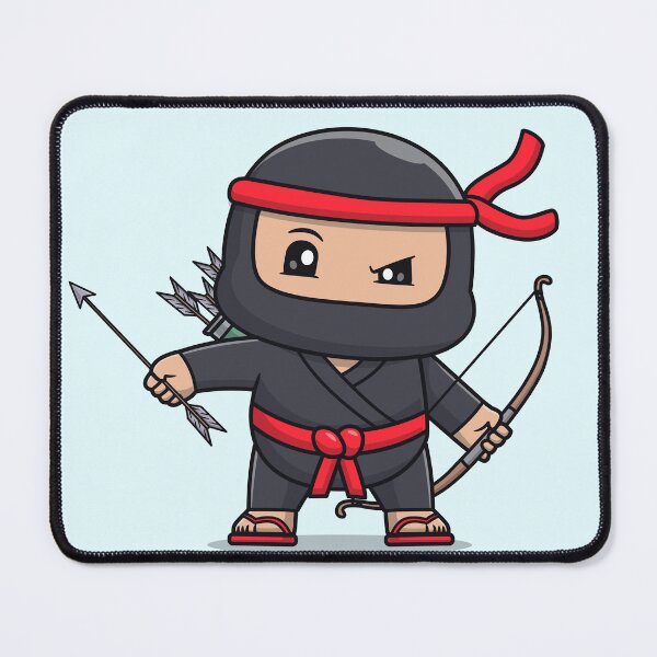 Item preview, Cute Ninja with Archery Cartoon Vector Icon designed and sold by hjian8219.