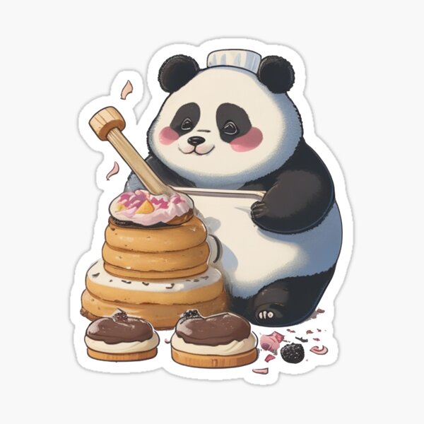 Chefmade Christmas Cartoon Panda Animal Doughnut Madeleine Cake