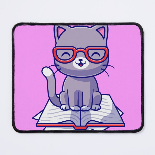 Item preview,  Cute Cat Sitting on Book Cartoon Vector Icon designed and sold by hjian8219.