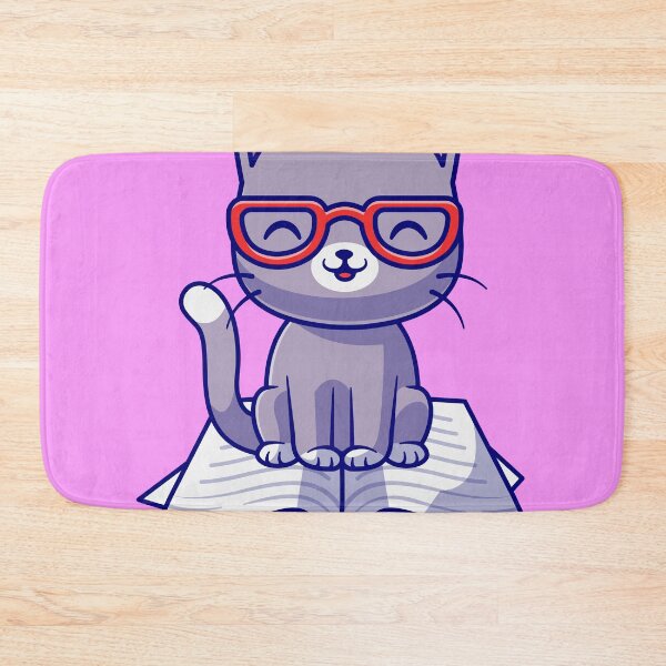 Item preview, Cute Cat Sitting on Book Cartoon Vector Icon designed and sold by hjian8219.