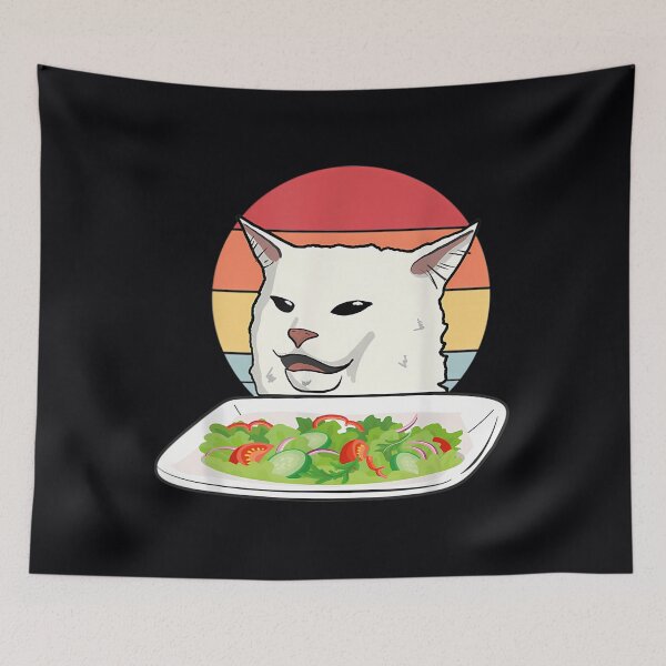 Item preview, Angry 	 yelling at confused cat at dinner table meme  	 designed and sold by zwtjbegnn72.