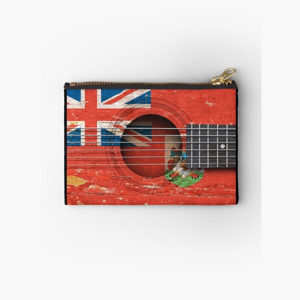 Item preview, Old Vintage Acoustic Guitar with Bermuda Flag designed and sold by JeffBartels.