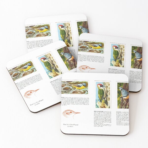 Item preview, Bird Portraits: Grey Wagtail, Wood Pecker, Nuthatch designed and sold by iamKAL.