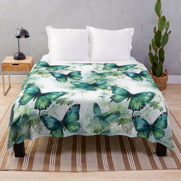 Item preview, Butterflies Watercolor 4 - Malachite designed and sold by DigitalPatternx.