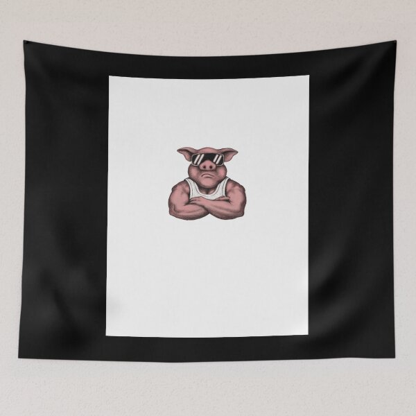 Item preview, Keep Cool Strong Pig cartoon  designed and sold by MIGUBOUCHARD.