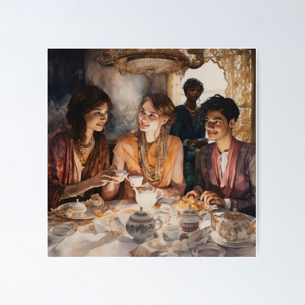 Item preview, Tea Party | AI generated art designed and sold by QueerNEclectic.
