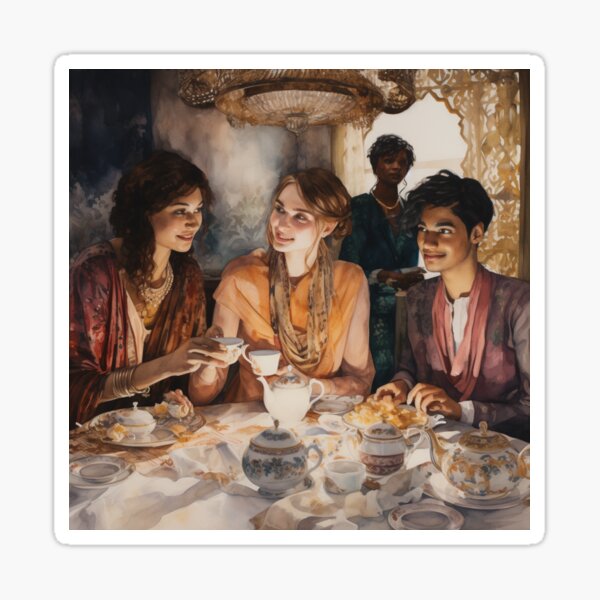 Item preview, Tea Party | AI generated art designed and sold by QueerNEclectic.
