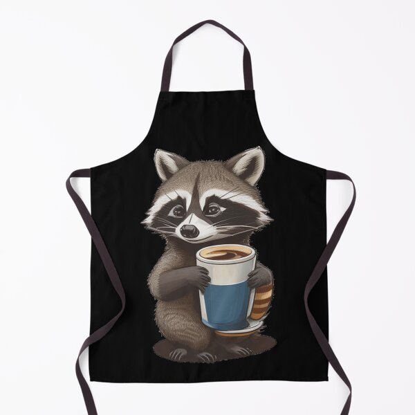 Item preview, Futiristic Raccoon Drinks Coffee designed and sold by FaugetArt.
