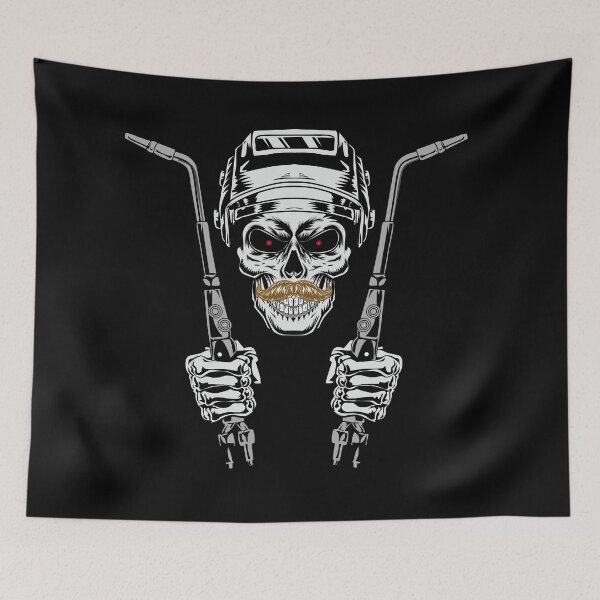 Item preview, Mustache Welder Skull Old School Working Class designed and sold by damnoverload.
