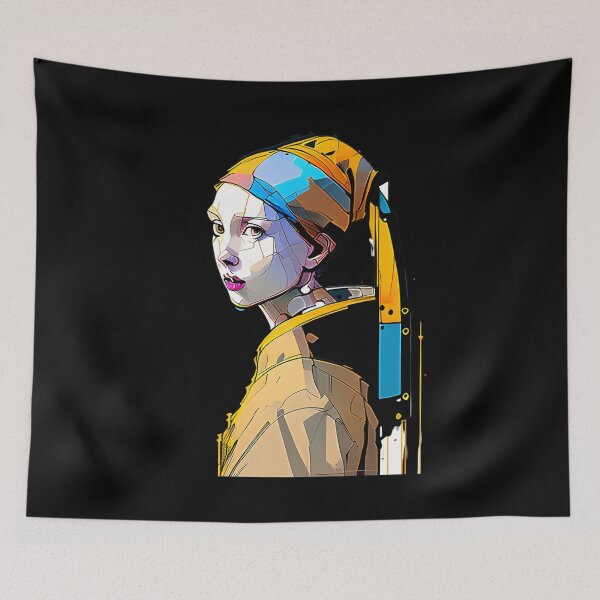 Item preview, The Girl With A Pearl Earring - Inkpunk designed and sold by CJMarchese.