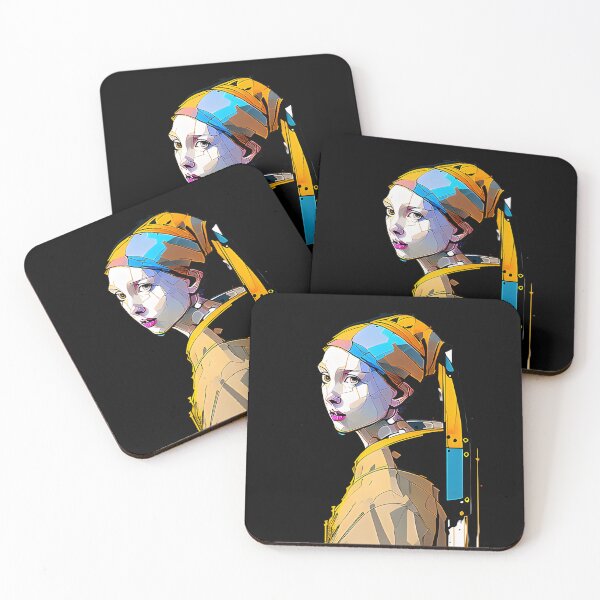 Item preview, The Girl With A Pearl Earring - Inkpunk designed and sold by CJMarchese.