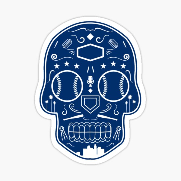 Dodgers Sugar Skull Stickers for Sale
