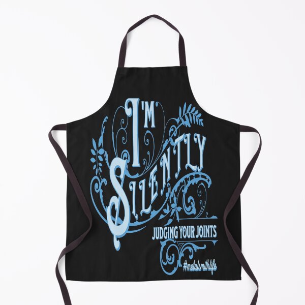 Item preview, Jewelry soldering metalsmith funny joke blue embellished calligraphy pink I'm silently judging your joints designed and sold by MetalicBabe.