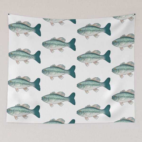 Item preview, bass fish designed and sold by Nina Susan Design.