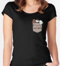 We Bare Bears Pouchie Shirt Fitted Scoop T-Shirt