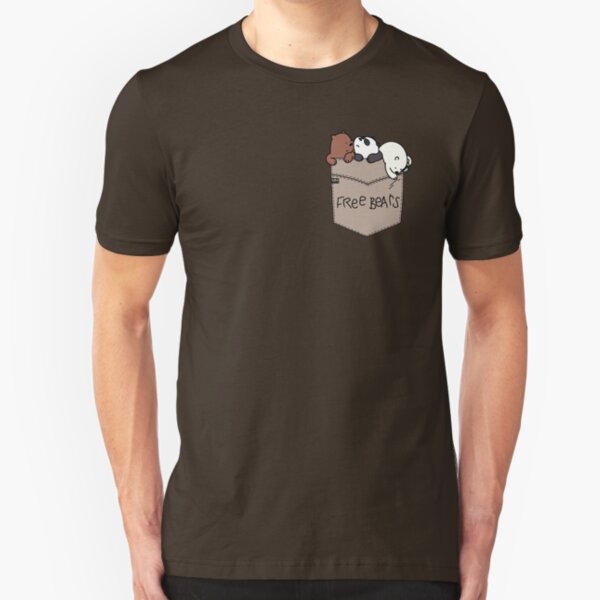 We Bare Bears Pouchie Shirt Slim Fit T-Shirt