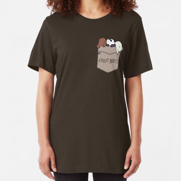 We Bare Bears Pouchie Shirt Slim Fit T-Shirt